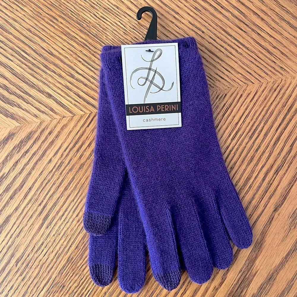 LOUISA PERINI Cashmere Gloves - Purple